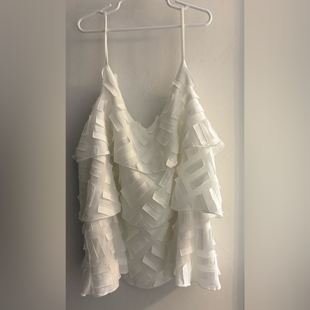 Amadi Anthropologie Ameline Tiered Cami Made in USA Size Medium